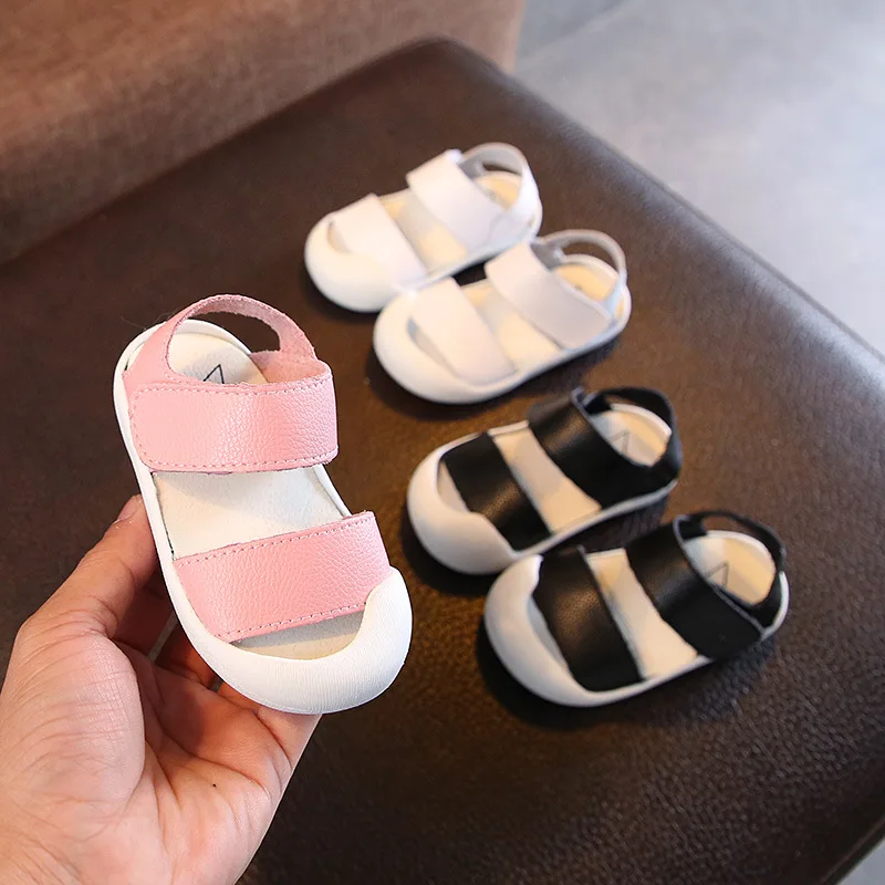 

2018 Summer Infant Sandals Baby Girls Boys Toddler Sandals Soft Bottom Genuine Leather Kids Casual Sandals Child Casual Shoes