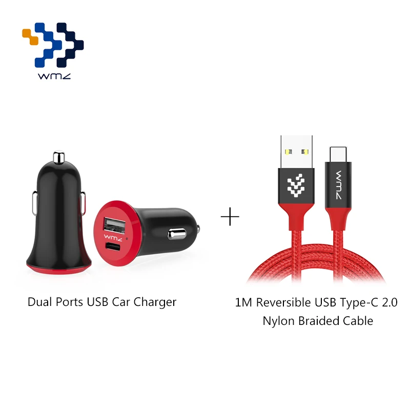 

USB 2.0 Universal Dual Ports Fast Travel Charger Adapter+1M Red Braided Type-C USB Cable For Mobile Phones Xiaomi5 6 One Plus 3T