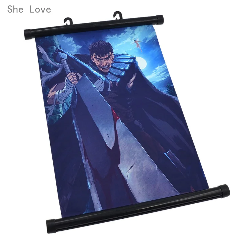 

She Love Hot Anime BERSERK Kentaro Miura Wall Poster Scroll Home Decor Cosplay