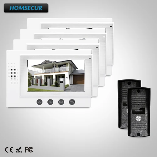 

HOMSECUR 7" Video Door Phone Intercom System+Intra-monitor Audio Intercom : TC031 Camera + TM701-W Monitor (White)