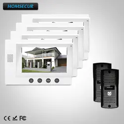 HOMSECUR 7 "Видеодомофон Система + Внутренний Монитор Аудио Домофон: TC031 + TM701-W