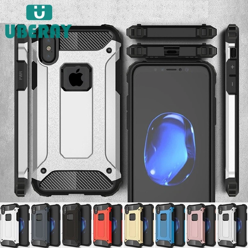 Для iPhone X Гибридный армированный чехол из ТПУ для 8 7 6 Plus 5 5S 5SE телефонные чехлы