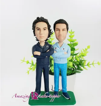 

2019 AMAZING CAKE TOPPER The two brothers are young Toys Custom Polymer Clay Figure From Pictures