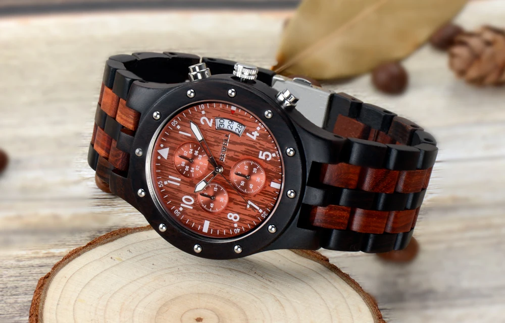 BEWELL WOODEN WATCH