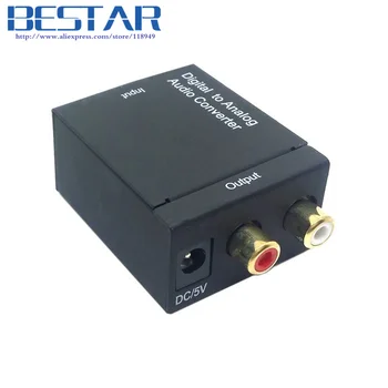 

Digital SPDIF Coaxial Coax RCA & Optical Toslink Digital to Analog L/R Audio Converter Adapter