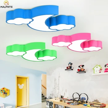

Children Moon LED Ceiling Lamp Living Room Simple Modern Kids Bedroom Moon Light Balcony Ceiling Light Lighting Decor Fixtures