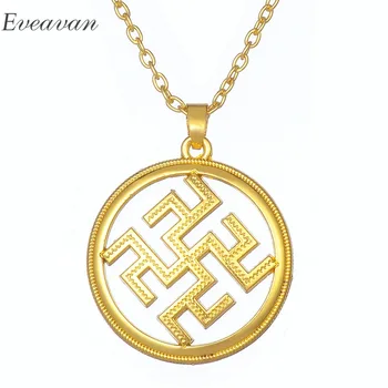

EUEAVAN 30pcs Religious Jewelry Slavic Talisman Pendant Necklace Zinc Alloy Amulets For Men Women Link/Rope Chian