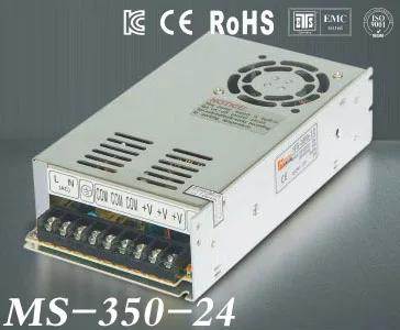 

Usine prix 350 W 24 V 14.6A sortie unique Mini taille LED Switching Power Supply 220vac-dc24v transformateur fonte 24V MS-350-24