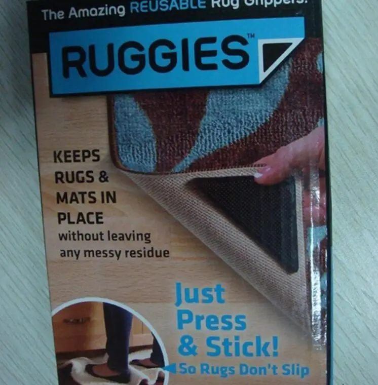 4pcs/pack silica gel Floor Mat Fastener Carpet Fixing Anti slip Rug