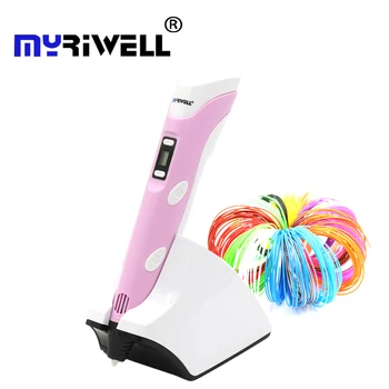 

Myriwell wireless charging 3D pen PCL/PLA Low temperature 4 generation 3d printing pen Built-in 1500 mAh battery gift children