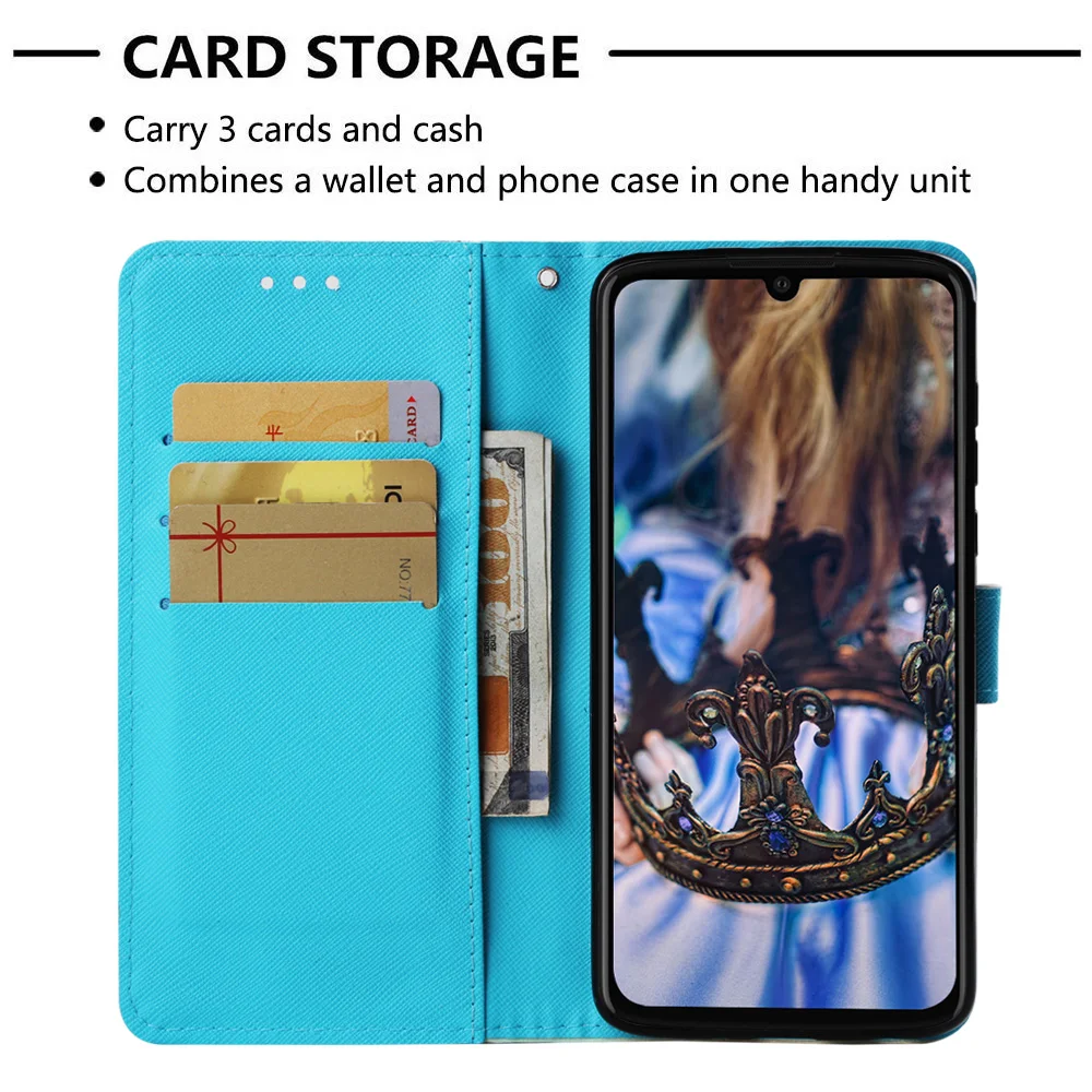 Роскошные Двусторонняя роспись мобильный кошелек кожаный чехол для телефона