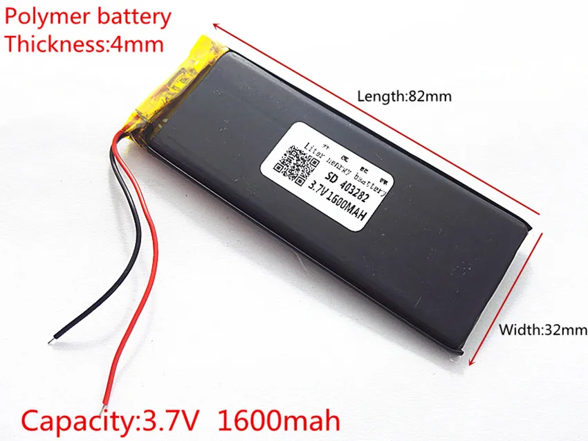 403282 1600mah 3,7 V литий-полимерная аккумуляторная батарея для Goophone I5 Y5 V5 клон iPhone