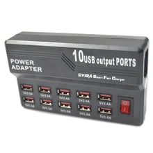 10 Ports Desktop USB Charger Multi-Function USB Charging Station Dock For Mobile Phone Tablet PC