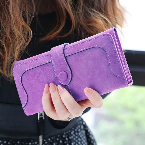 Кошелек LY.SHARK Женский из нубука и кожи|carteira brand|brand leather walletleather wallet |