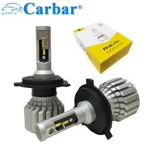 Carbar #2018 Novos V5S Carro LEVOU Kit Farol H4 Hi/Lo Feixe LEVOU DRL Farol Substituição Lâmpadas 50 W 6000 K Car LED Bulb H4 H7 H15 H8