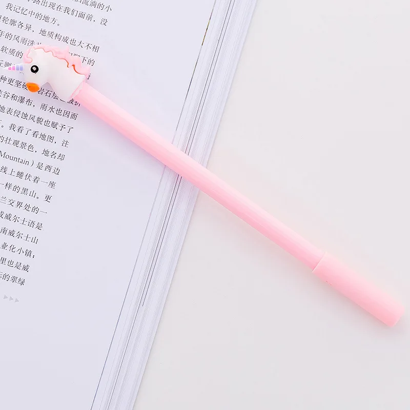 0,38/0,5 мм креативный Единорог Фламинго гелевая ручка подпись ручка Escolar Papelaria для офиса школы канцелярские принадлежности подарок - Цвет: F-pink
