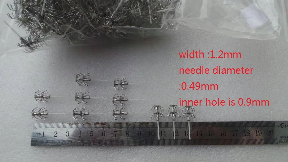 

MR OCTOPUS MR OCTOPUS 100pcs fishing hooks , squid hooks,squid jigs,silver colour,round hooks.1.5#