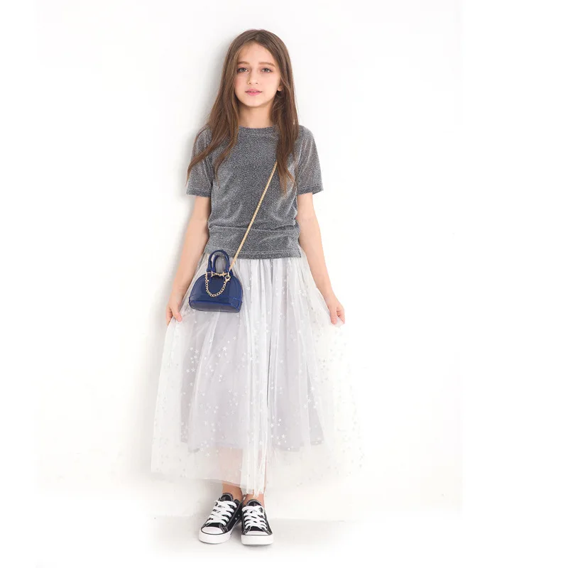

Kids Outfits for Teenage Girls 5 7 9 11 13 Years Children Clothing Summer Girls Sets Blingbing Tops Star 2 pieces Sets 2018 New