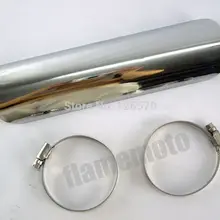 Простые хромированные части мотоцикла глушитель труба крышка тепловой щит для Honda Kawasaki Yamaha Suzuki