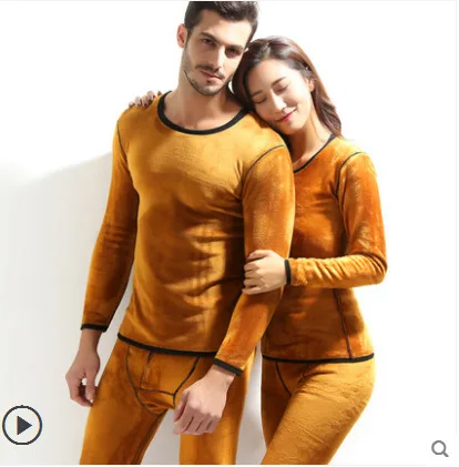 

MRMT 2019 Brand Autumn Men's Warm Underwear Plus Velvet Thickened for Male Warm Underwear Set