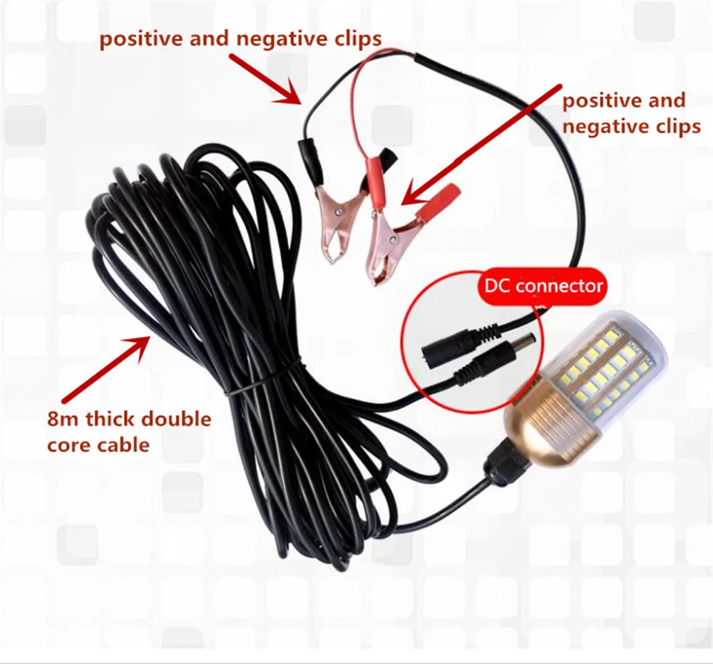 12 в 60 светодиодный наживка 30 Вт ночной рыболовный искатель, светильник для рыбалки, светодиодный рыболовный лодочный подводный светильник с глубокими каплями, алюминиевый корпус