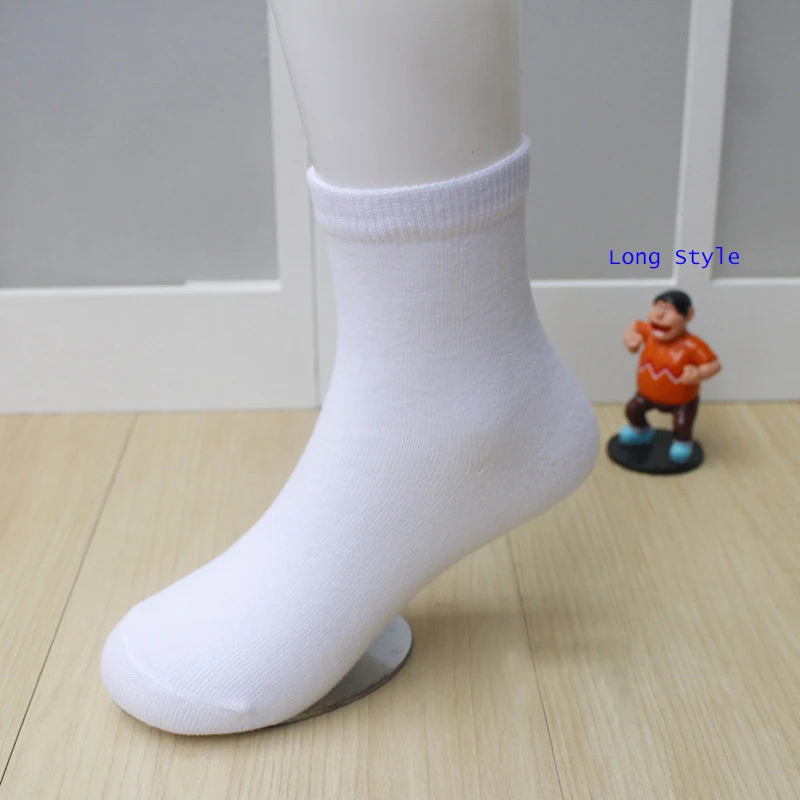 Белые детские носки весенне-осенние однотонные тонкие мягкие хлопковые детские носки для мальчиков и девочек, низкие спортивные носки для школьников