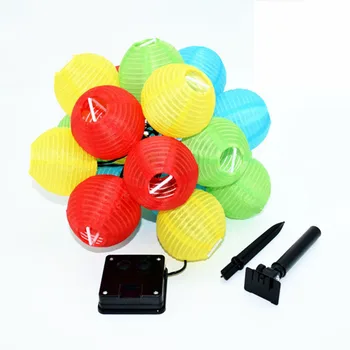 

HANMIAO 4PCS/LOT Decorative LED Lights Outdoor Waterproof Solar Light String Lantern Ball 75mm Diameter Street Garland for X'mas