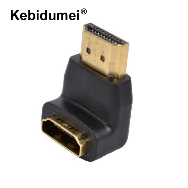 5 шт. мини 1,4-HDMI-Male к женскому MF под прямым углом 90 градусов конвертер адаптер с покрытыем цвета чистого 24 каратного золота видео высокой четкости для Xbox 360 для PS3 PS4 HDTV DVD