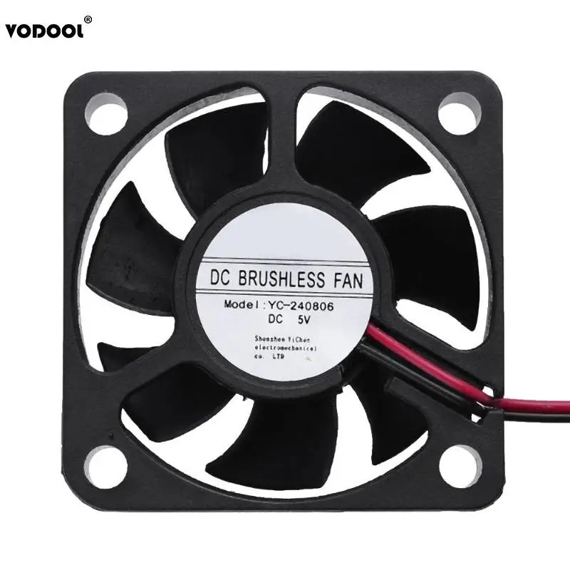 

VODOOL 50*50*15mm Mini Brushless Cooling Fan Computer PC Waterproof 5V 7 Blades 2Pin Low Noise Radiator Cooler Fan Replacement