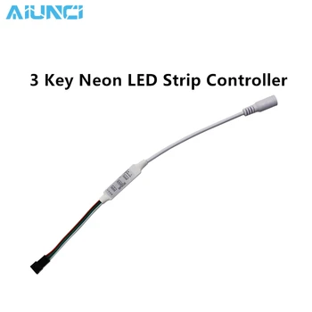 

RGB 3 Key Mini Controller for DC5-24V Pixels Dream Color Strip WS2811 WS2812B LED Neon Light SP002E