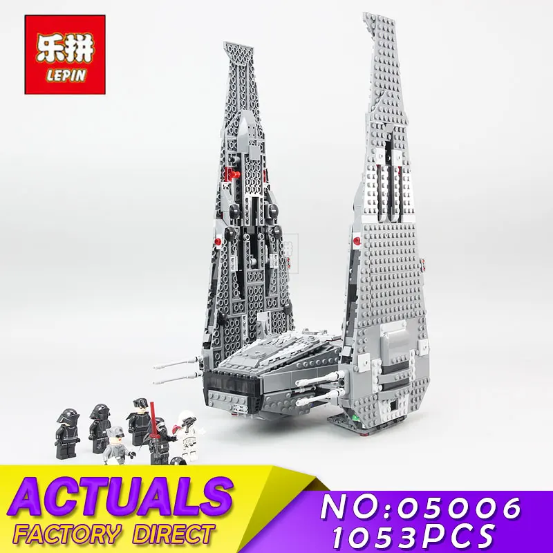 

Star Wars LEPIN 05006 1053Pcs The Force Awakens Kylo Ren Command Shuttle Building Blocks Brick Compatible Toys for Children Gift