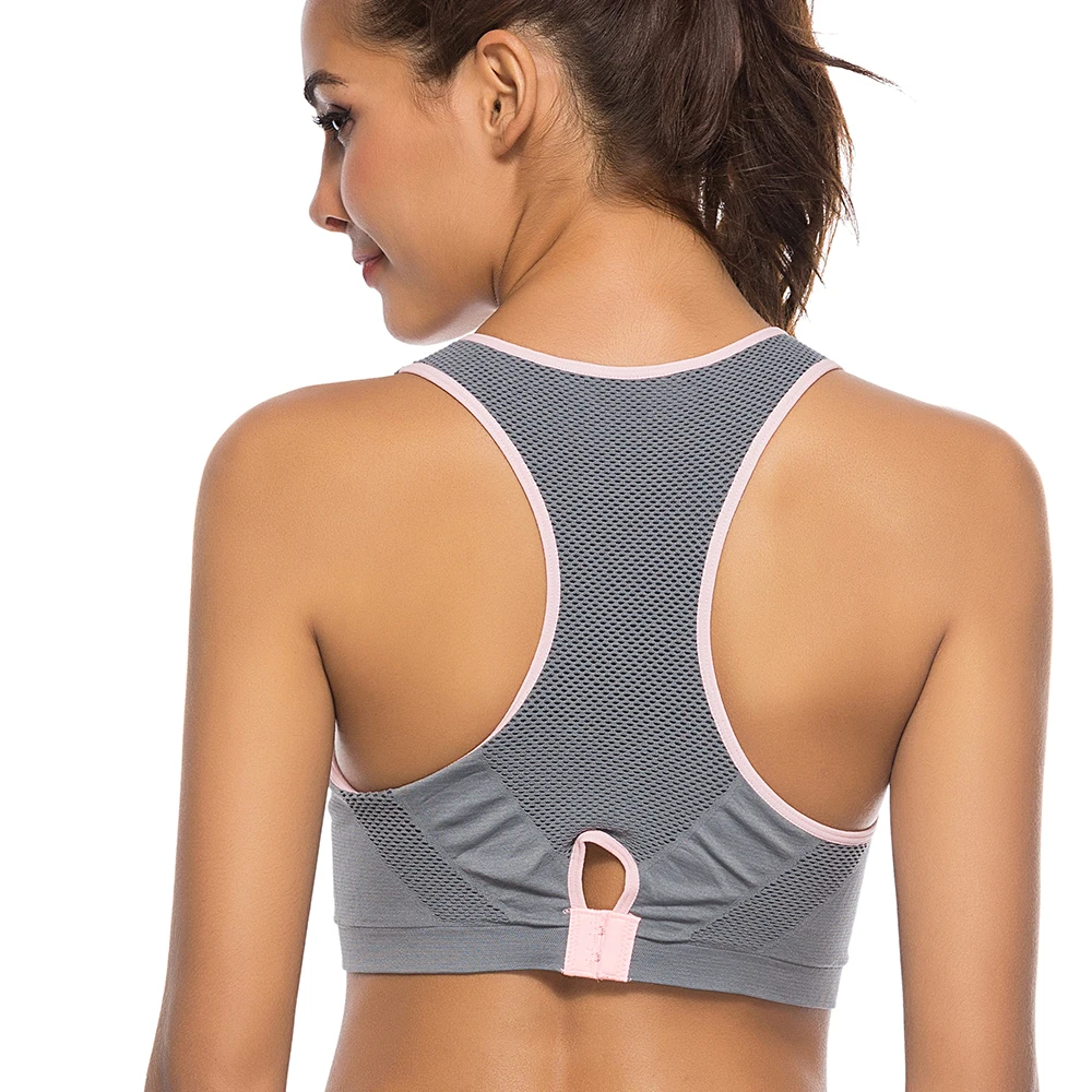 THUNSHION New Anti-sweat Women Sports Running Bra Quick Dry Fitness Top Crop for Gym Yoga Workout Bra Seamless Underwear Vest