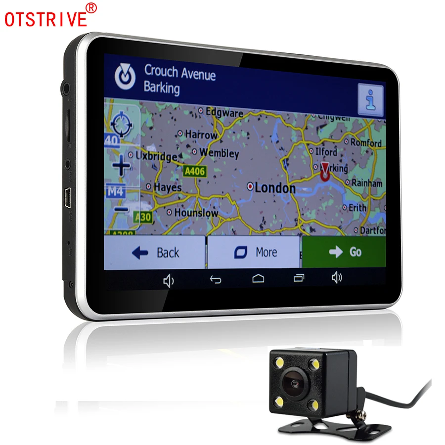 Otstrive дюймов 7 Android gps навигации wi fi Интернет 16 ГБ DVR Full HD 1080p заднего вида Две задних