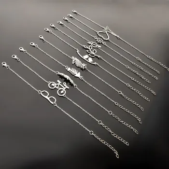 

Personality Simple Design Silver Wire Charm Bracelet Letter LOVE Heart Star Bracelet Girls Students Korean Sweet Cute Pulseras