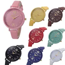 2017 Newly Designed Relogio Feminino Clock Women Leisure Time Fine Watch Strap Leather Analog Simple Clock Dial Wrist Watch323