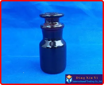 

(2 pieces/lot) 60ml Amber Laboratory Bottle with ground-in glass stopper,60ml Wide mouth reagent bottle
