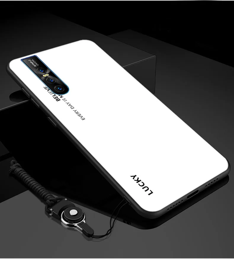 Градиент закаленное Стекло телефон крышка для Vivo X27 черный чехол Коке для Vivo X 27 Аврора Стекло случаях Coque полное покрытие VivoX27 - Цвет: A4