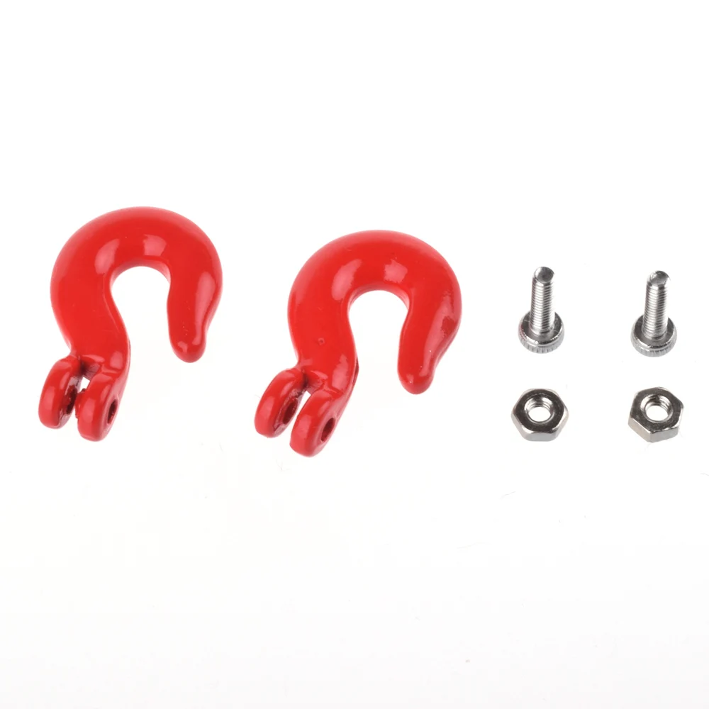 

1:10 Scale Red Alloy Hooks for RC Crawler Truck Accessory x 2PCS