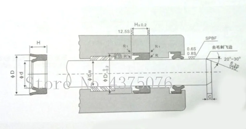 32*40/35*43/40*48/45*53/50*58/55*63*10/60*72/63*75*14 U2 Yxd IDU PU O уплотнительное кольцо гидравлический цилиндр поршневой стержень стеклоочистителя сальник