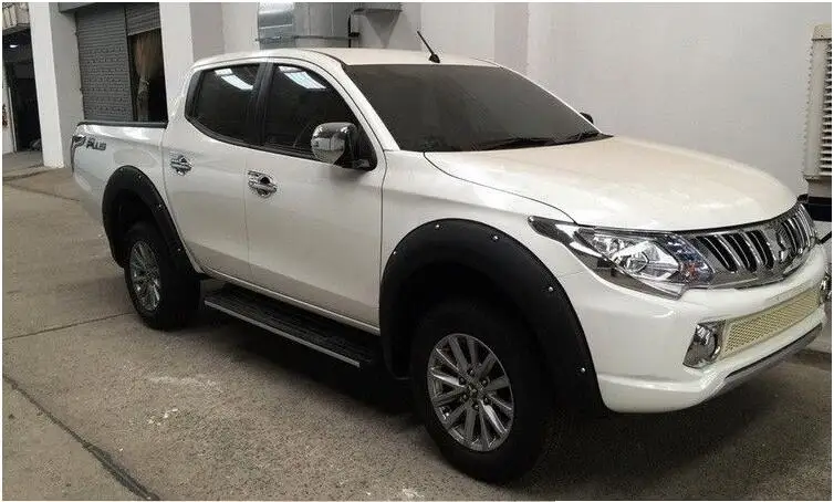 

NEW Car Wheel Eyebrow Round Arc Fender Mud Flaps Mudguards Splash Guards For Mitsubishi TRITON L200 20015 2016 2017 2018 BY EMS