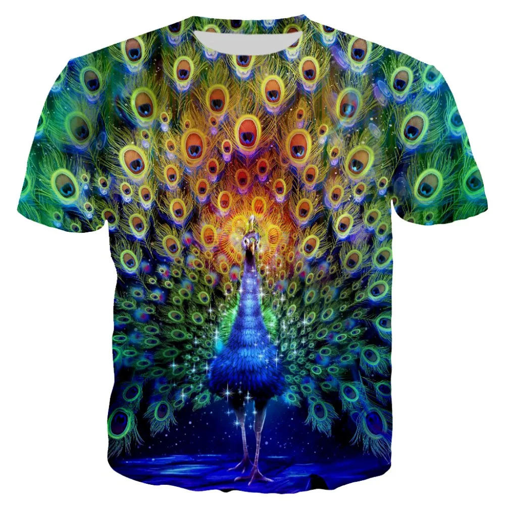 

New Fashion Womens Men Medusa/ Green Star Trip Tree / Visionary Peacock T shirt 3d Printed Tshirt Unisex Tees Tops T-shirt