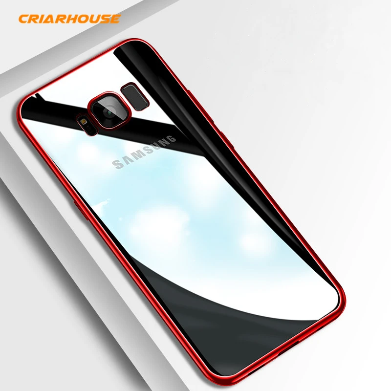 For SAMSUNG GALAXY S7 Edge S8 S9 A5 A7 J4 J6 J3 J5 2016 J7 Prime 2017 A8 A6 Plus 2018 Transparent Soft Plating Phone Case Cover |