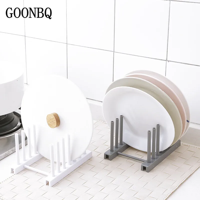 

GOONBQ 1 pc 6 Layers Dish Plate Rack Drainboard Drying Drainer Storage Holder Kitchen Cabinet Organizer For Dish Plate