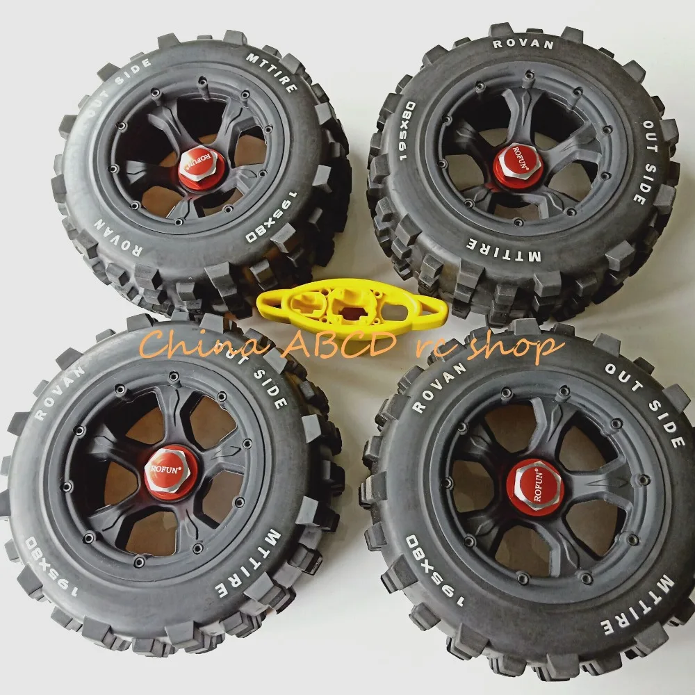 

Knobby Wheel Tyres + wheel nut + tool for Traxxas X-maxx 1/5 rc