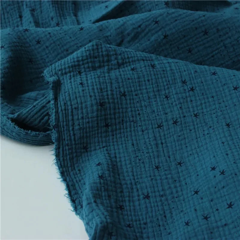 

100% Cotton Pattern Double Gauze Soft Fabric 140 cm 55'' width 125 gsm baby blanket sewing fabric 10 m small wholesale CD05A