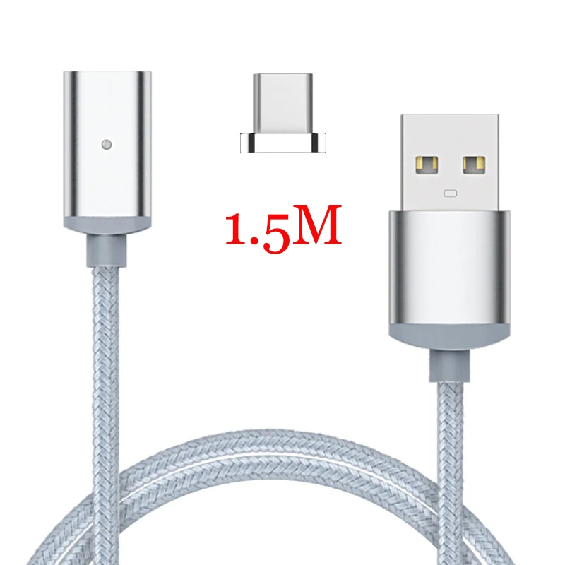

1.5m Magnetic Cable,Micro USB Or Type C USB-C Data Charge Fast Charging Magnet Cable for Samsung S8 Plus A520 For iPhone 5 6 7