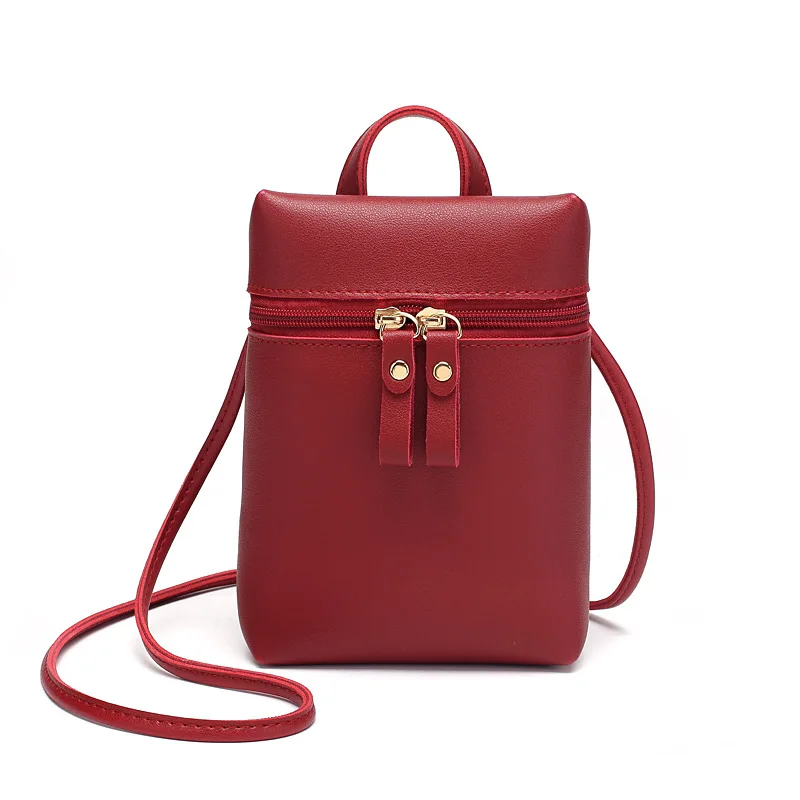 

Women's Mini Crossbody Bag PU Leather Zipper Vertical Square Shoulder Bag Flap Women Handbag Girls Small Phone Purse Clutch Bag