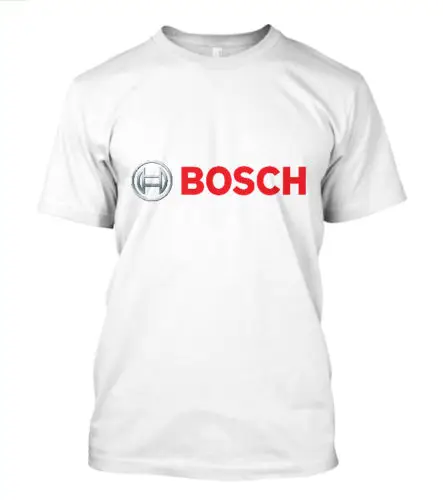Новая мужская белая футболка с логотипом Bosch power Tools летняя круглым вырезом