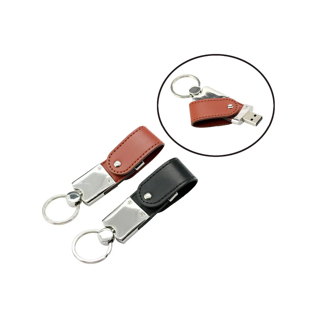 Дешевый Портативный Кожа Металл USB 2.0 флэш накопителя накопитель 256 ГБ 128 ГБ 64 ГБ 32 ГБ 16 ГБ Mini USB Memory Stick флешки