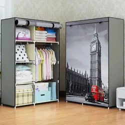 Современный минималистичный домашний креативный арт мебель для спальни переносные шкафы нетканые многоцелевые шкафы для хранения одежды